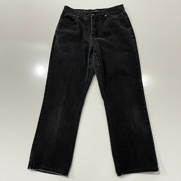 bill blass Denim - Bill Blass Perfect Fit Jeans Women's Black Straight Leg Cotton Size 6